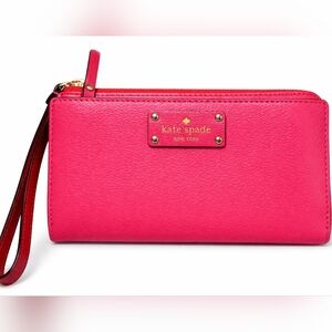✨ Kate Spade New York Wristlet Wallet – Hot Pink – NWOT ✨